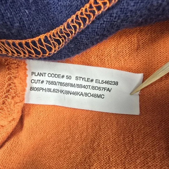 Polo Ralph Lauren Rugby Shirt Mens Small Orange Green Navy Striped Long Sleeve - Picture 11 of 11